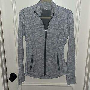 Grey/White Lululemon Zip up Jacket